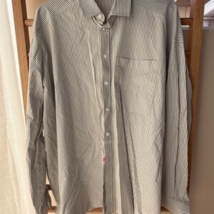 ASOS Black and White Striped Casual Shirt